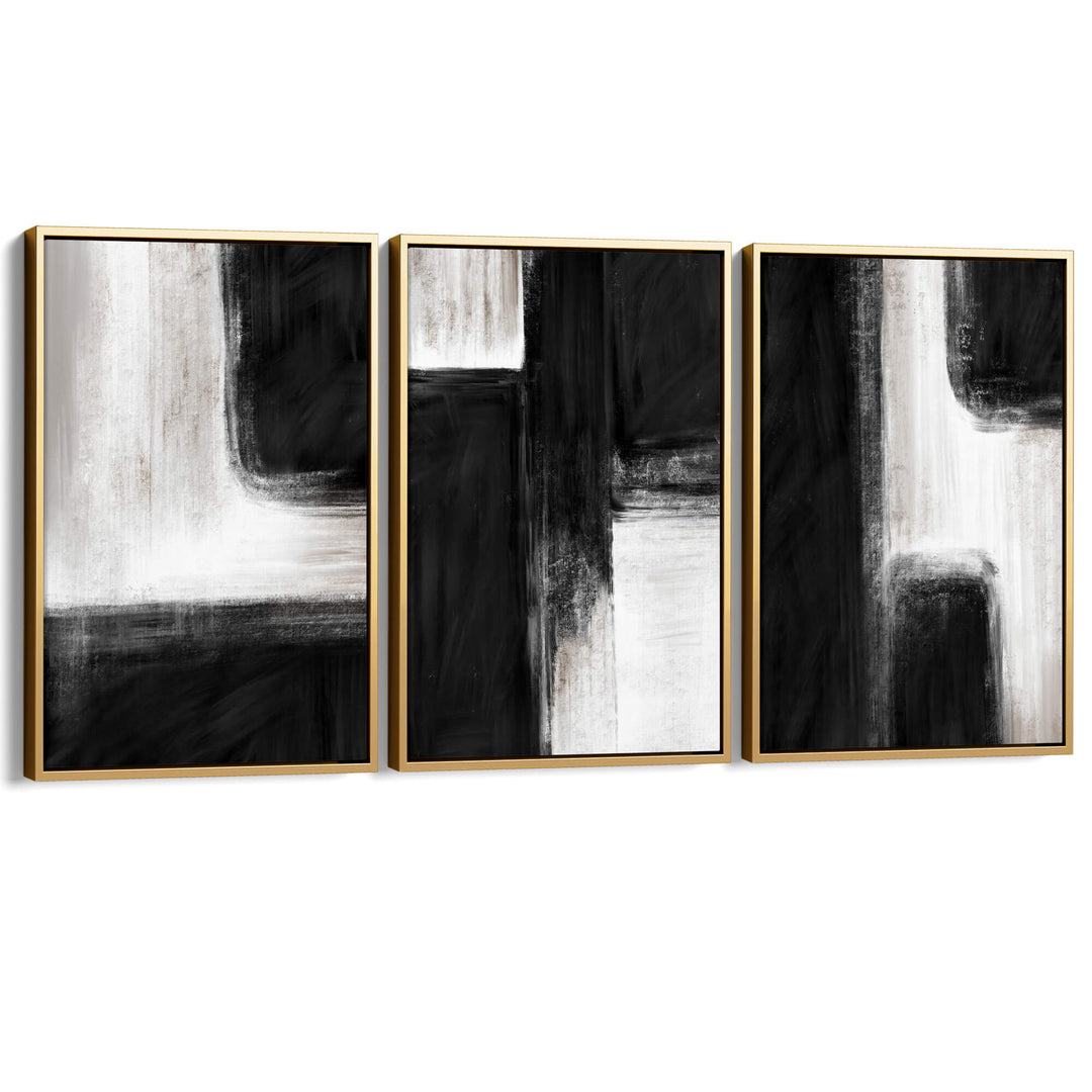 Nero Set of 3 Prints Wall Art Moncasso