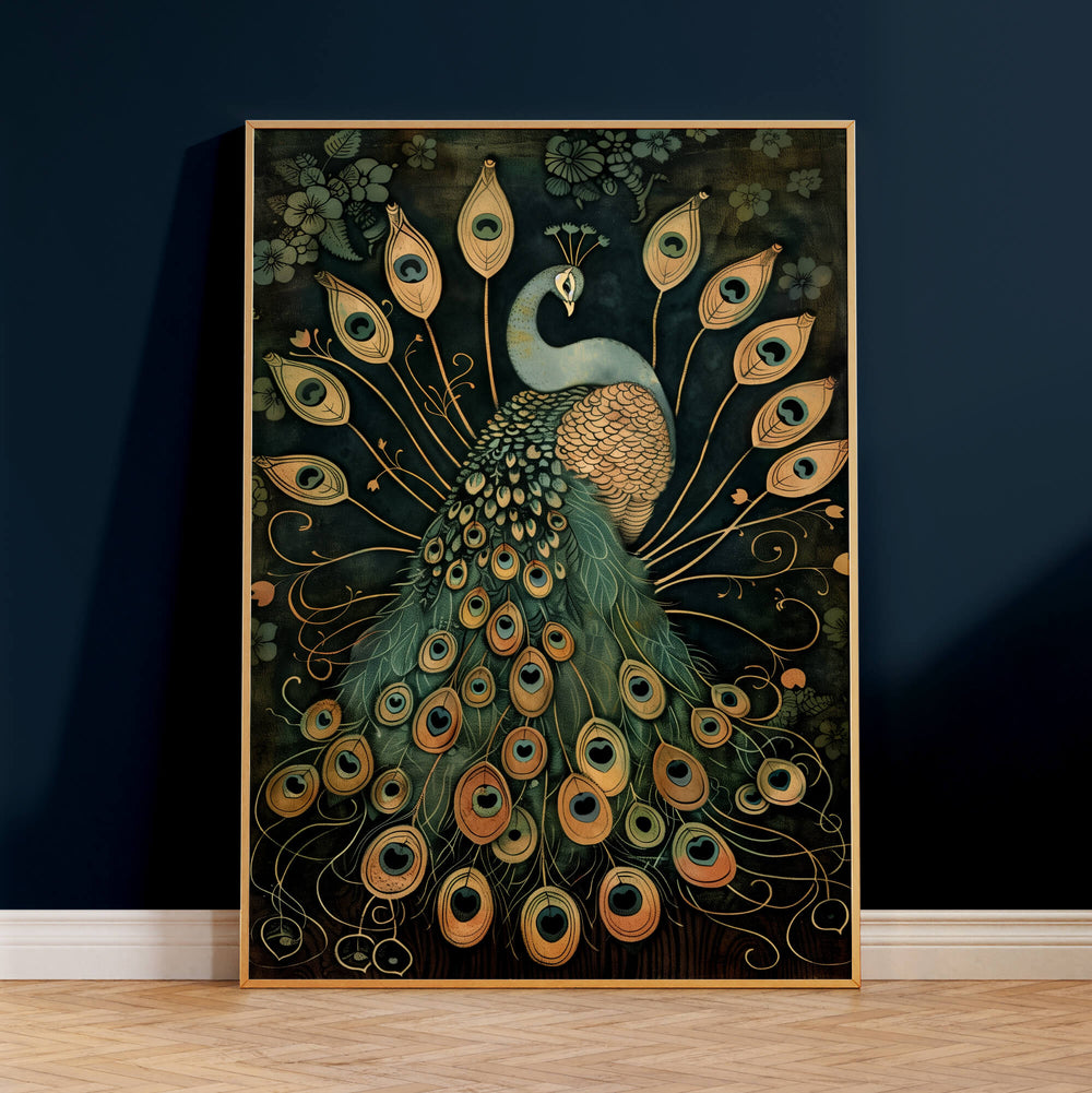 Vintage Peacock No3 Print Wall Art Moncasso