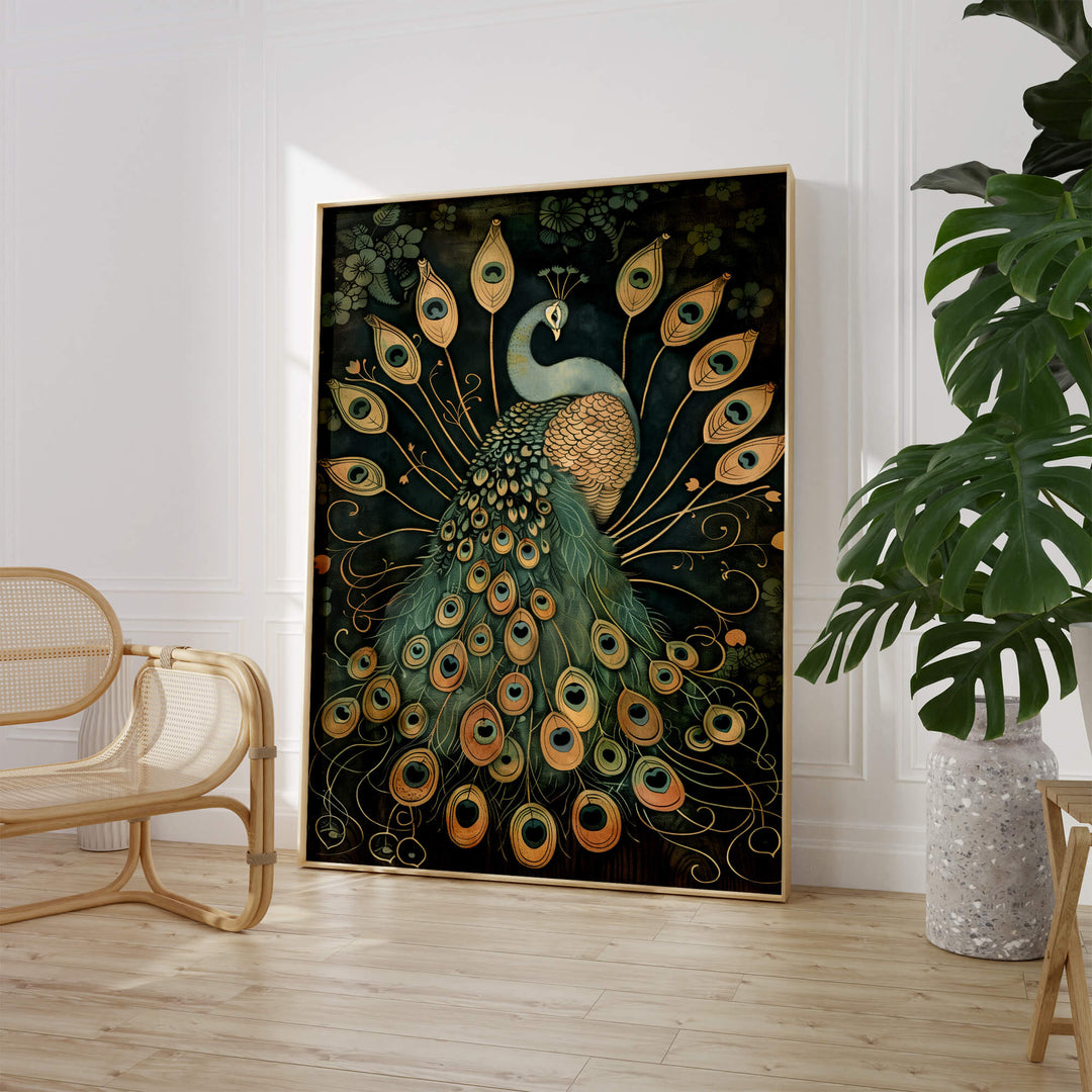 Vintage Peacock No3 Print Wall Art Moncasso