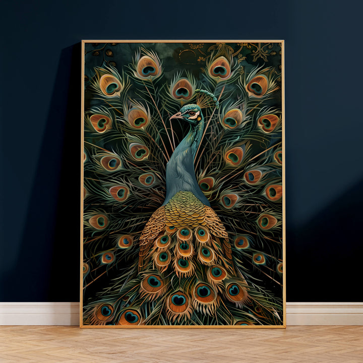 Vintage Peacock No1 Print Wall Art Moncasso