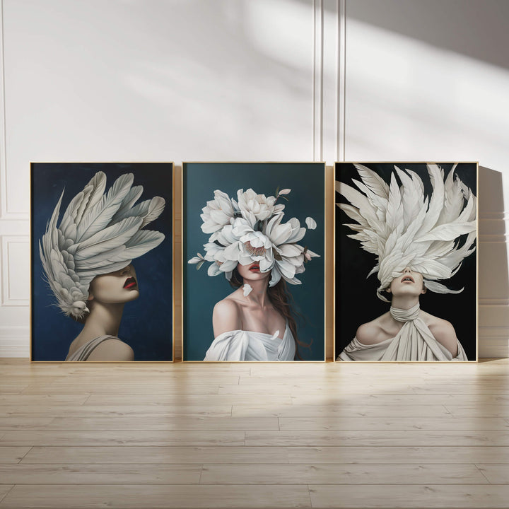 Nocturnal Set of 3 Prints Wall Art Moncasso