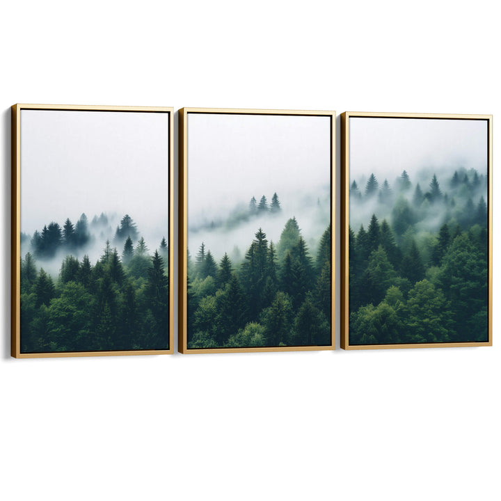 Nordic Forest Set of 3 Prints Wall Art Moncasso