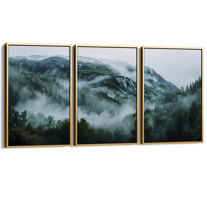 Nordic Landscape Set of 3 Prints Wall Art Moncasso