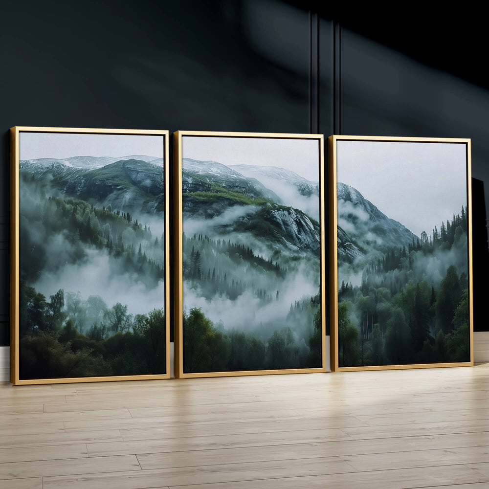 Nordic Landscape Set of 3 Prints Wall Art Moncasso
