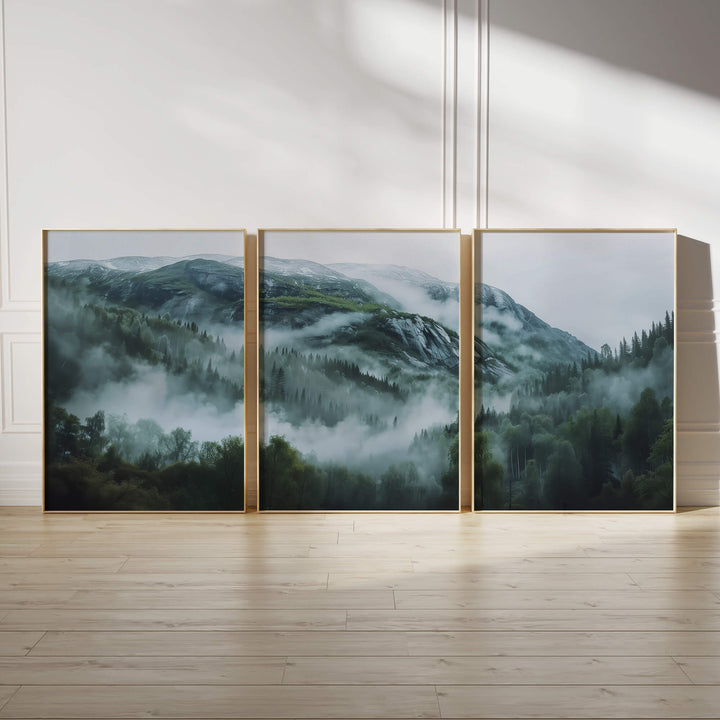 Nordic Landscape Set of 3 Prints Wall Art Moncasso