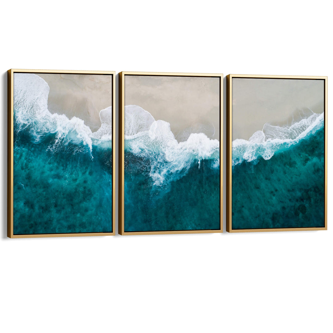 Paradise Beach Set of 3 Prints Wall Art Moncasso