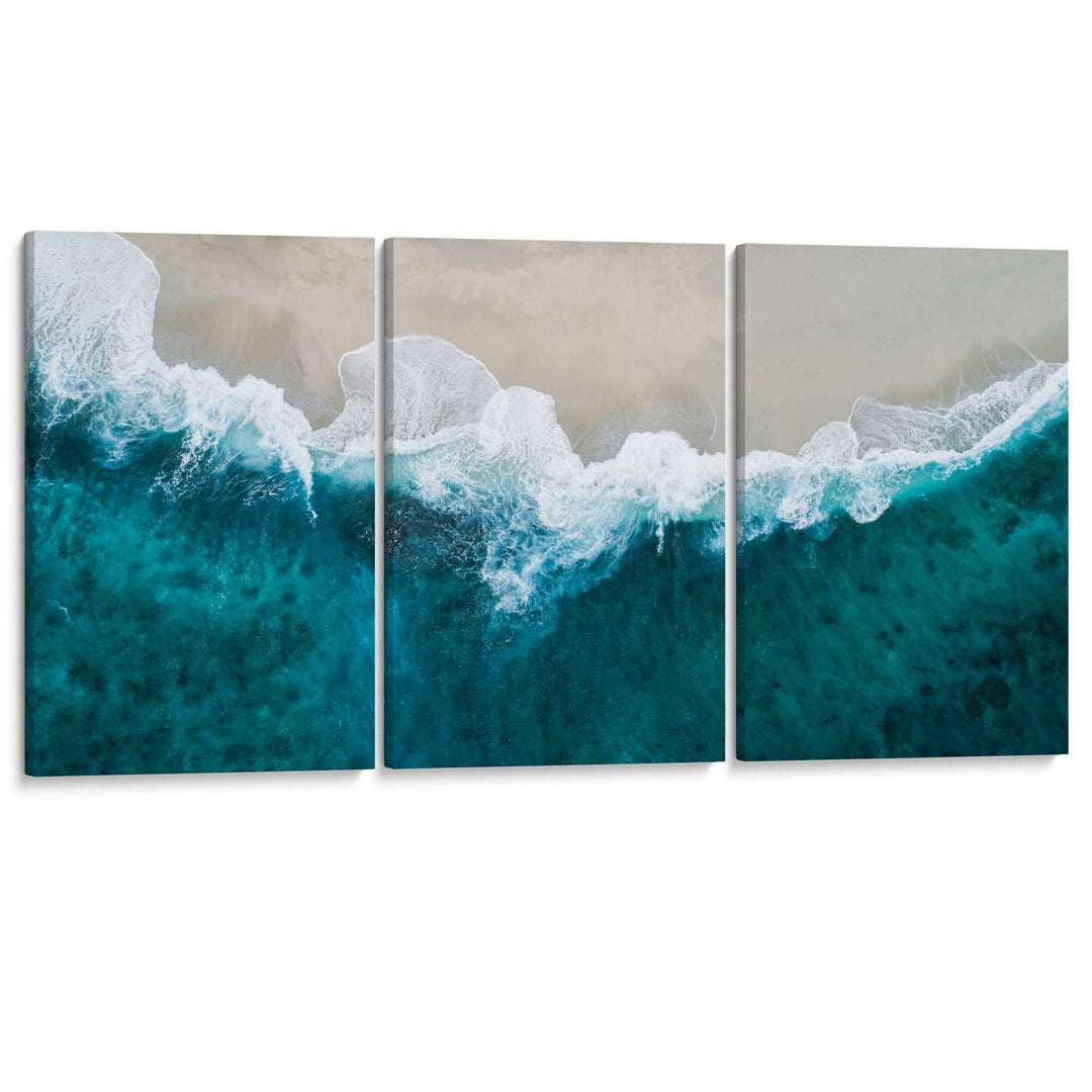 Paradise Beach Set of 3 Prints Wall Art Moncasso