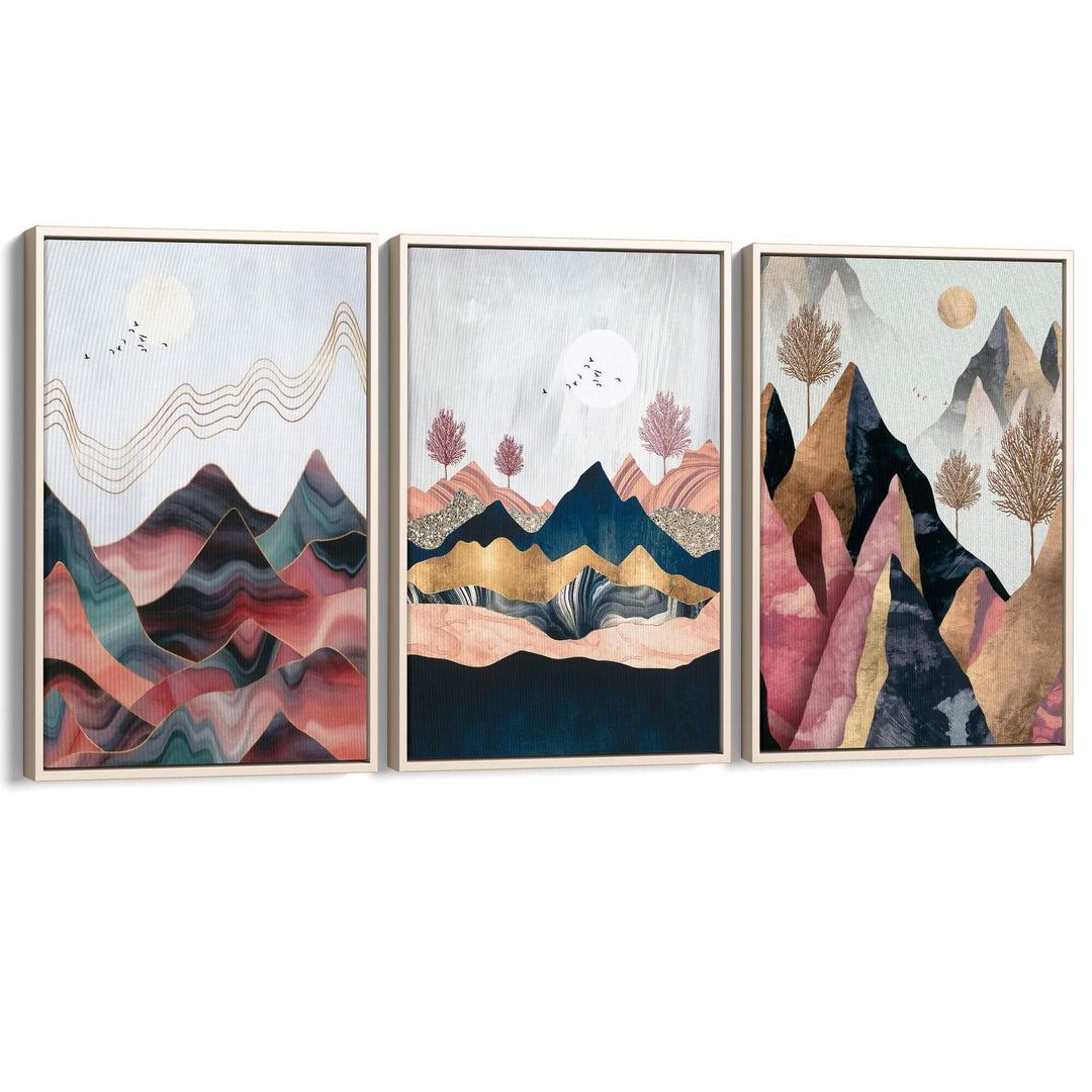 Peruvian Mountain Set of 3 Prints Wall Art Moncasso