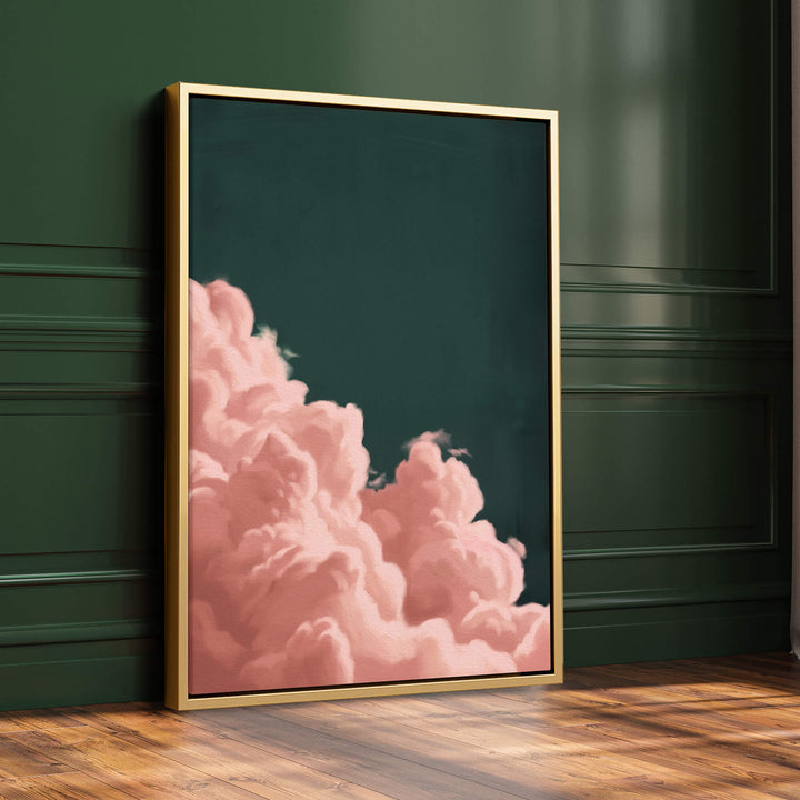 Pink Billowing Cloud Print Wall Art Moncasso