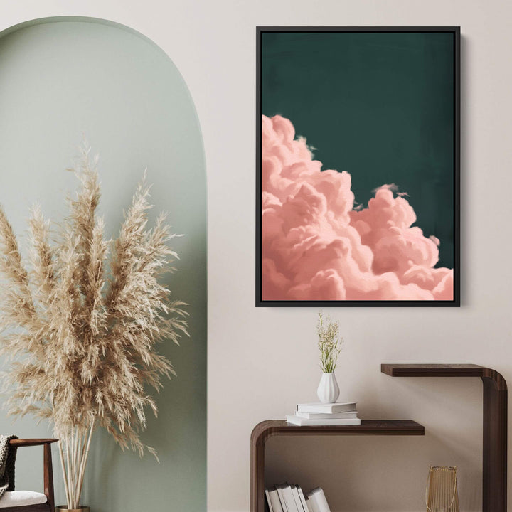Pink Billowing Cloud Print Wall Art Moncasso
