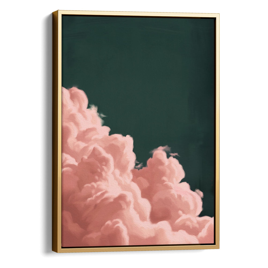 Pink Billowing Cloud Print Wall Art Moncasso
