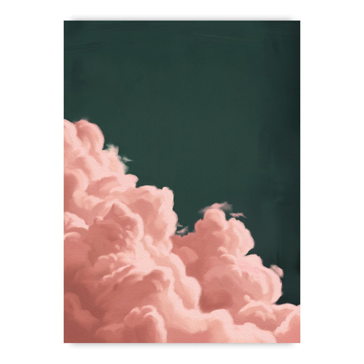 Pink Billowing Cloud Print Wall Art Moncasso