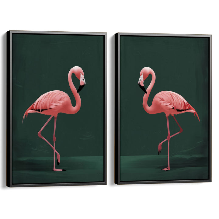 Pink Flamingo Set of 2 Prints