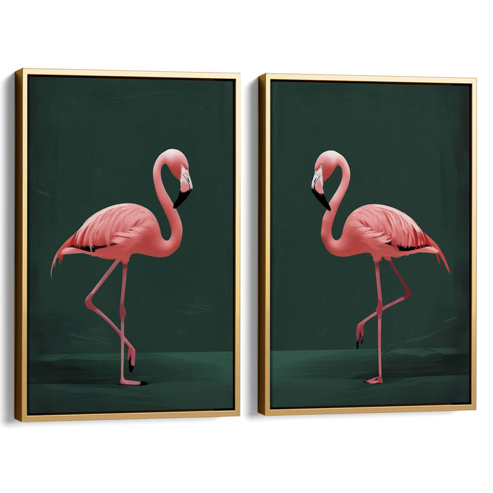 Pink Flamingo Set of 2 Prints