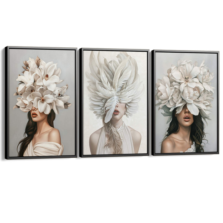 Plumage Set of 3 Prints Wall Art Moncasso