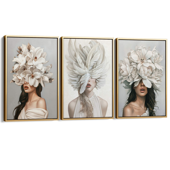Plumage Set of 3 Prints Wall Art Moncasso