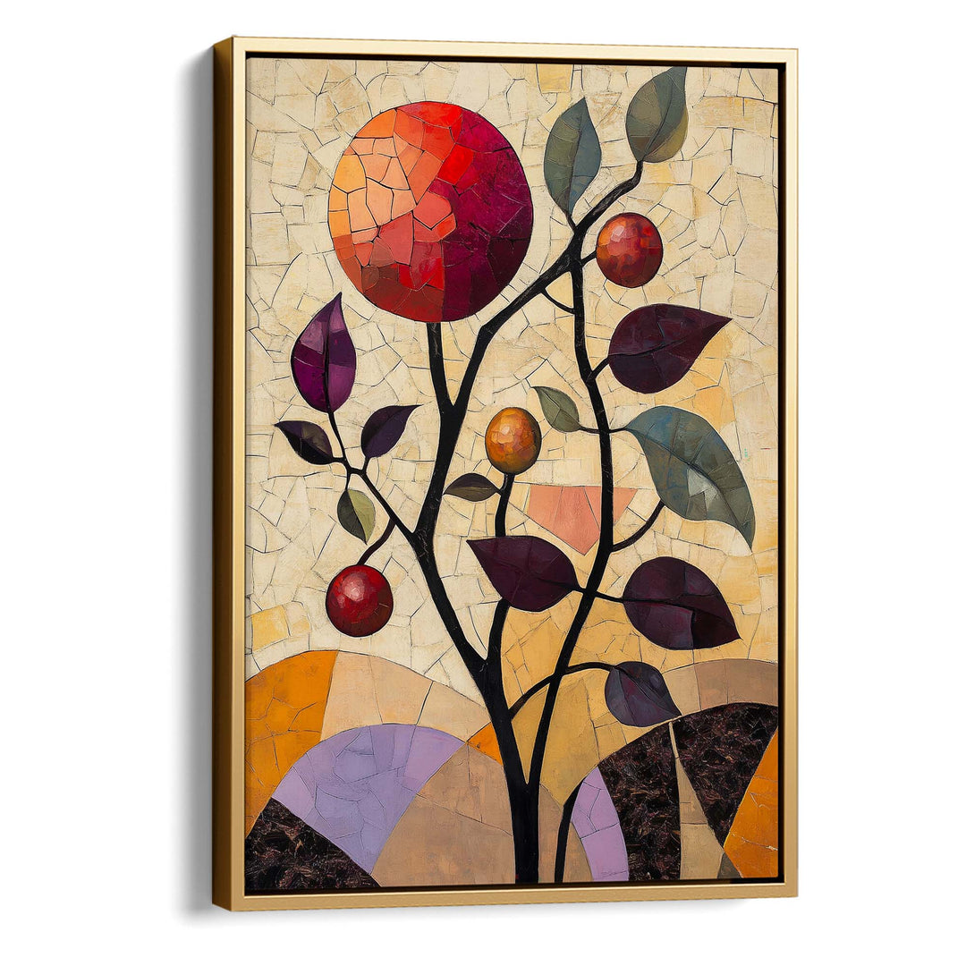 Pomegranate Branch Print Wall Art Moncasso