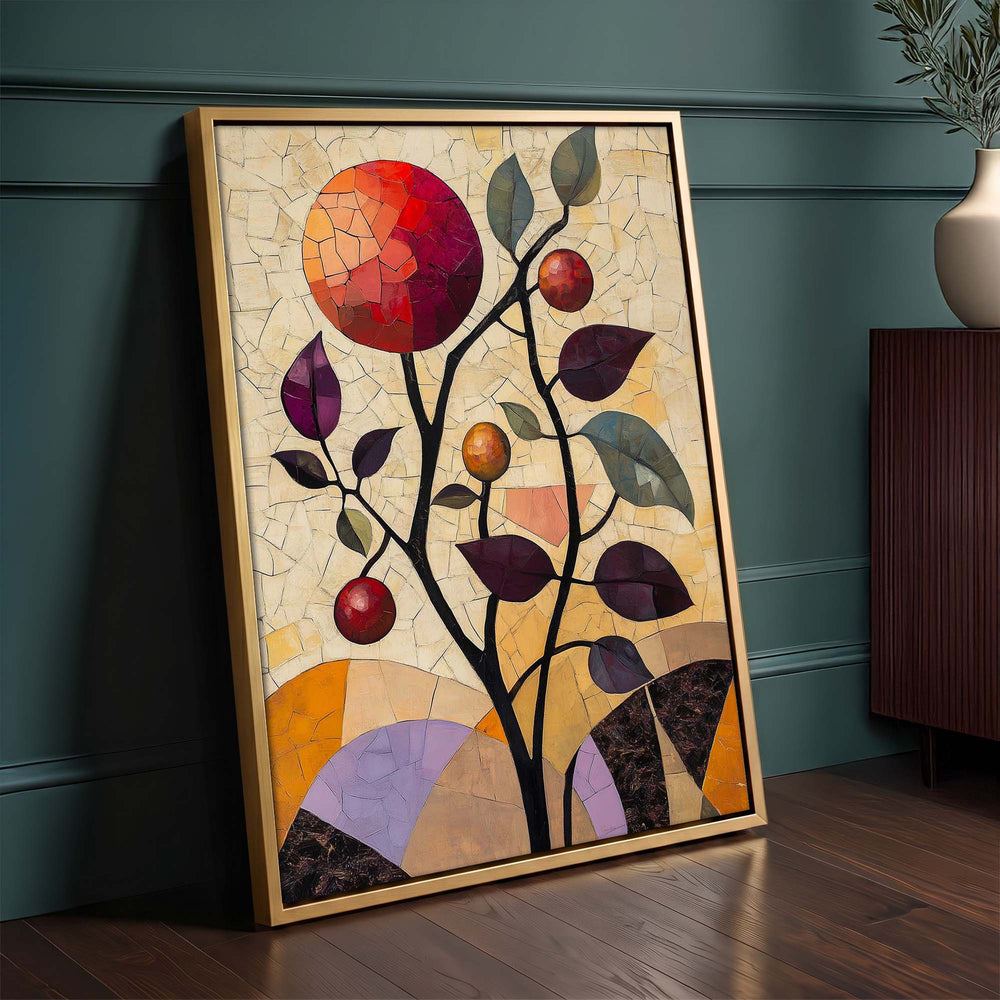 Pomegranate Branch Print Wall Art Moncasso
