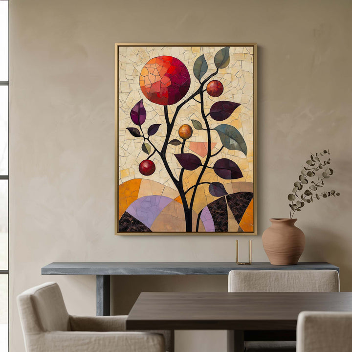 Pomegranate Branch Print Wall Art Moncasso