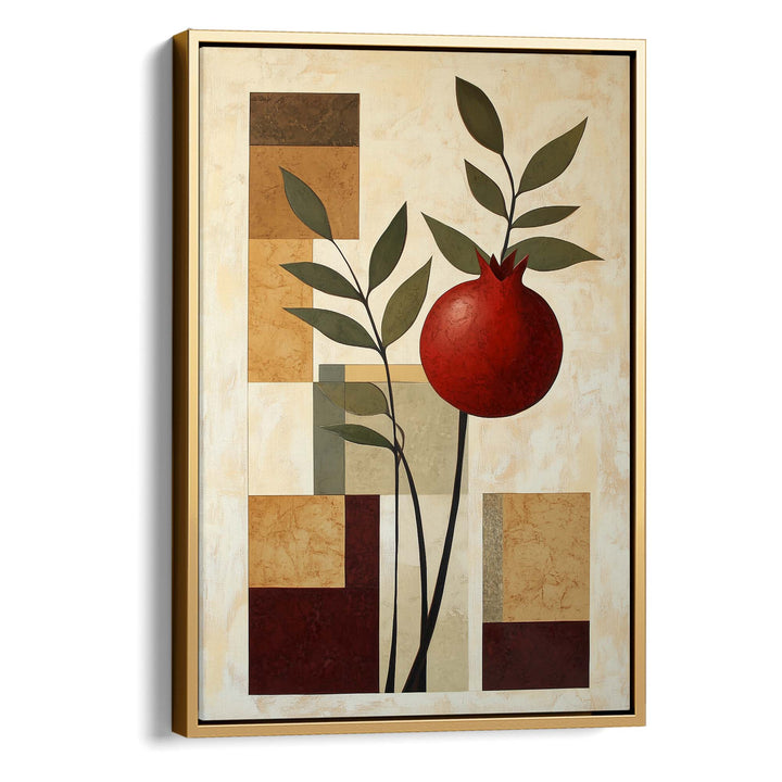 Pomegranate Sprig Print Wall Art Moncasso
