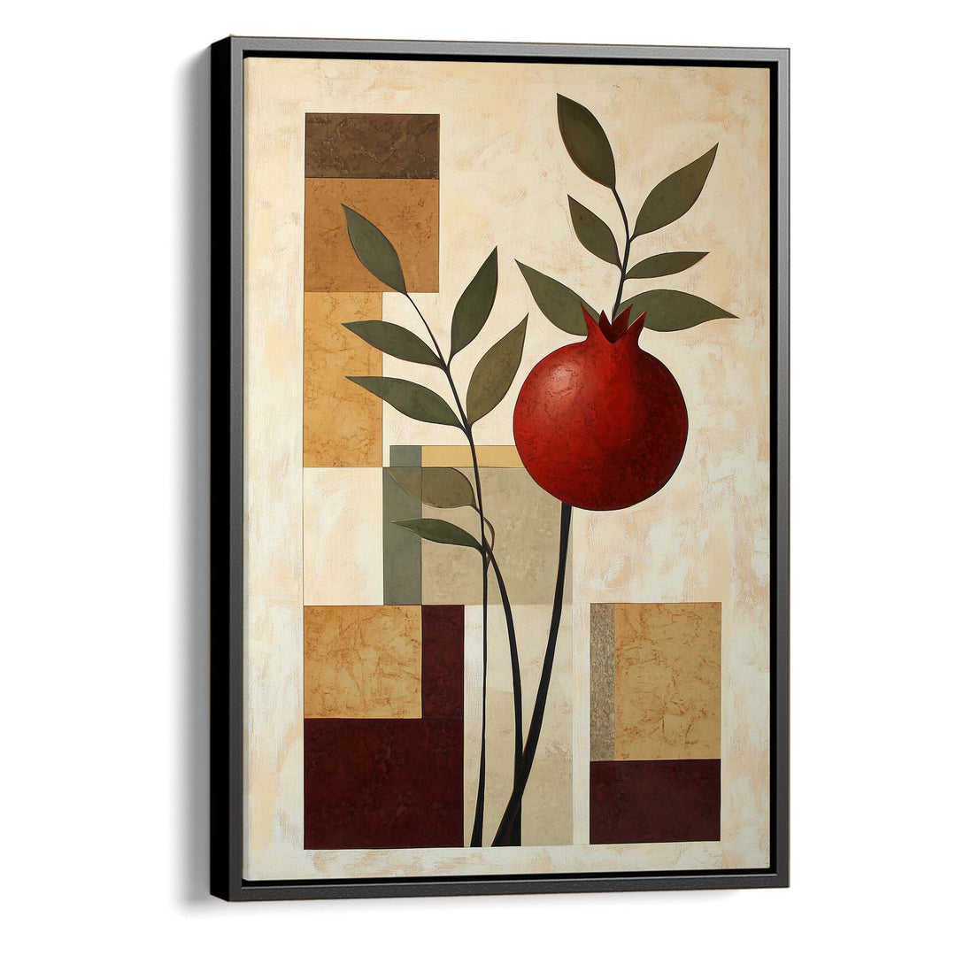 Pomegranate Sprig Print Wall Art Moncasso