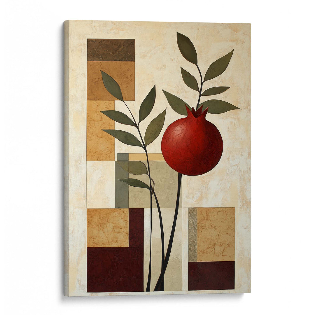 Pomegranate Sprig Print Wall Art Moncasso