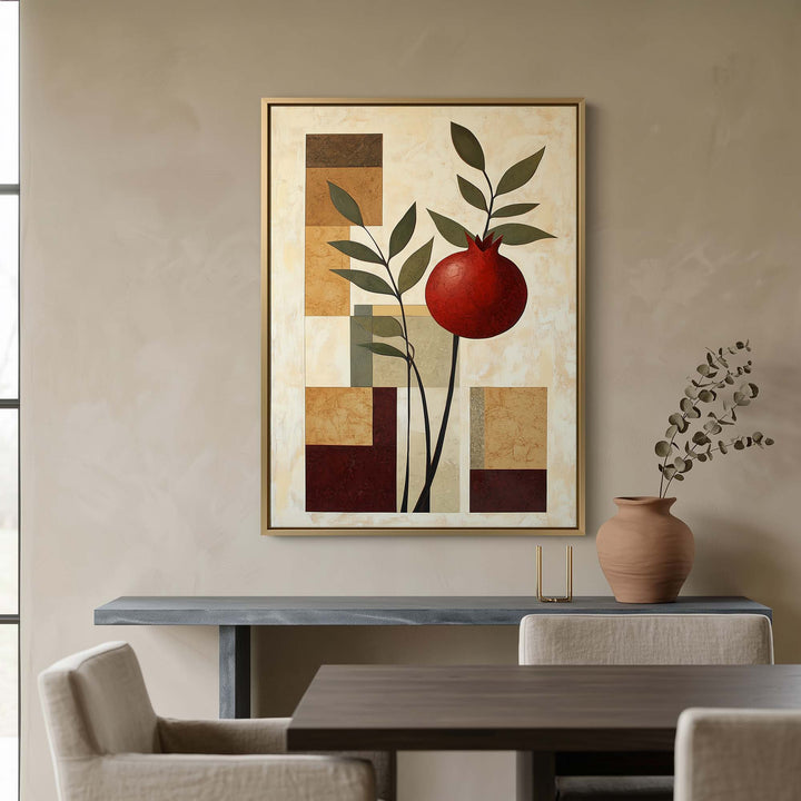 Pomegranate Sprig Print Wall Art Moncasso