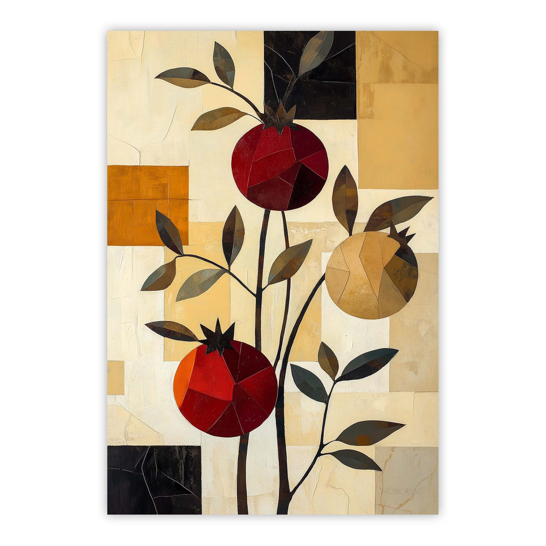 Pomegranate Trio Print Wall Art Moncasso