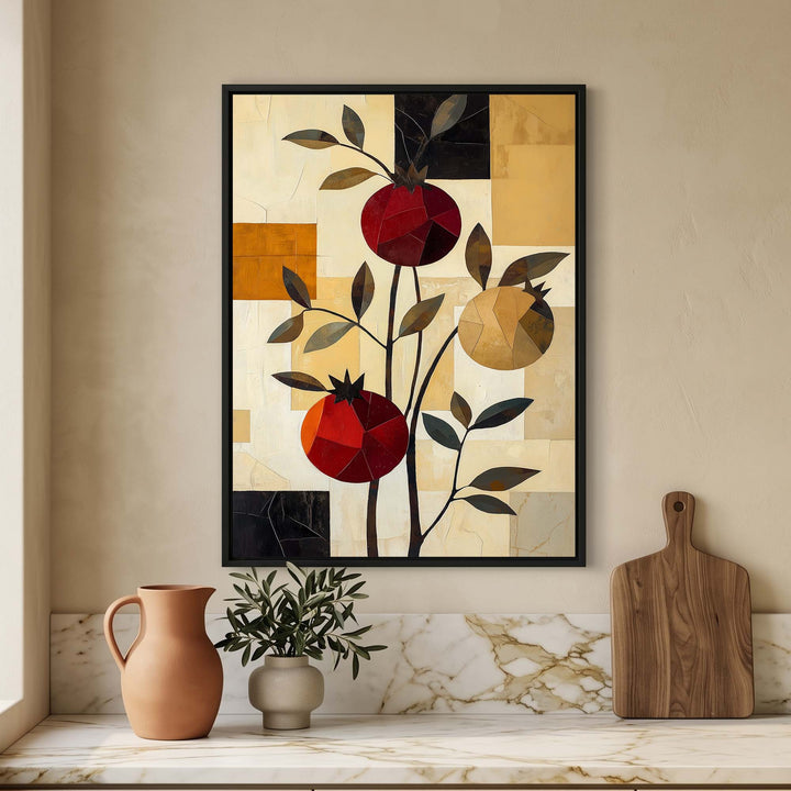 Pomegranate Trio Print Wall Art Moncasso