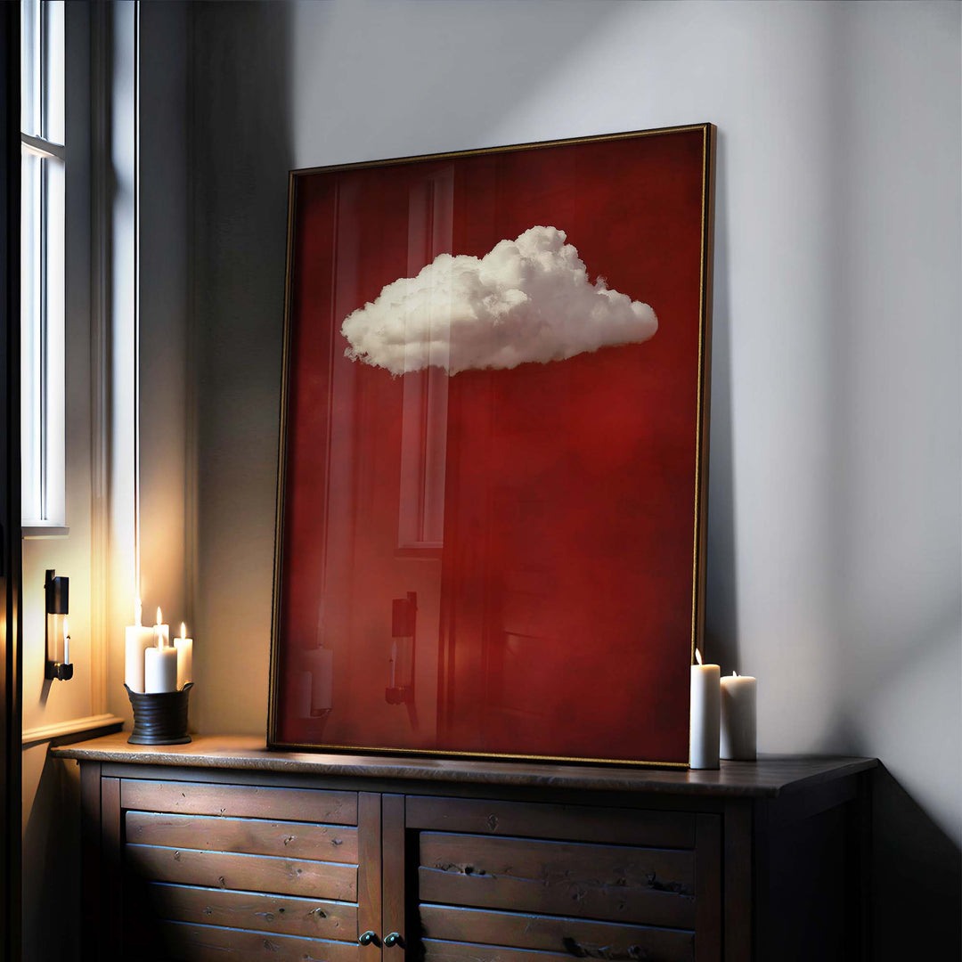 Red Cloud No1 Print Wall Art Moncasso