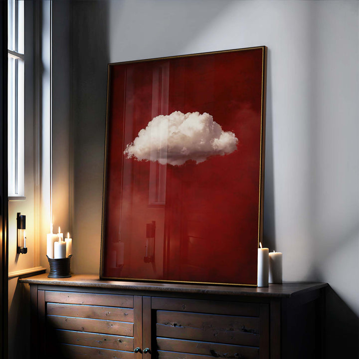 Red Cloud No2 Print Wall Art Moncasso