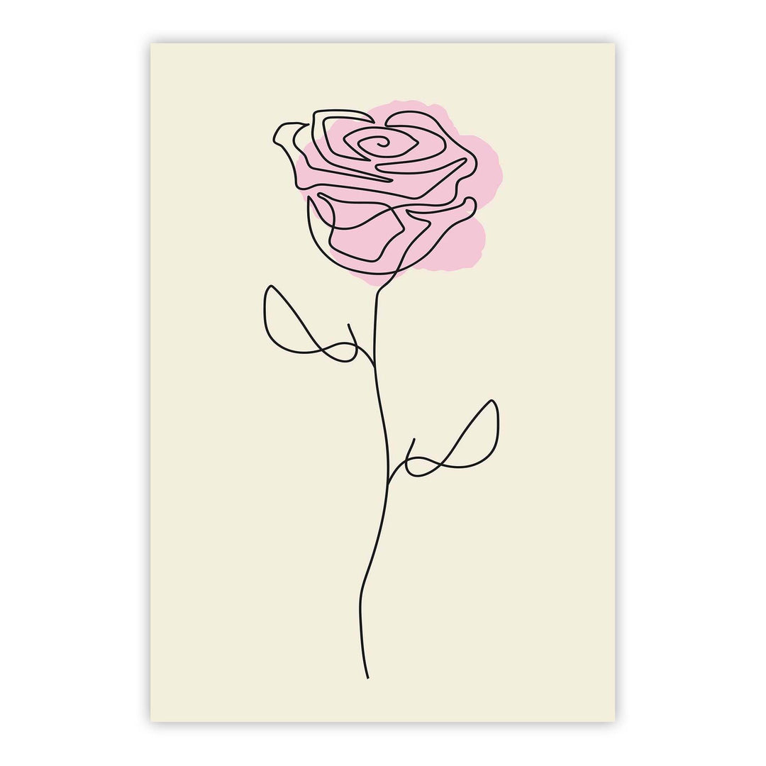Rose Line Print