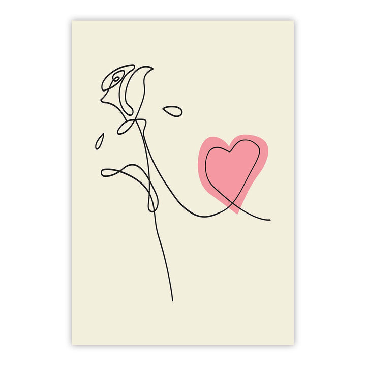 Rose & Heart Print