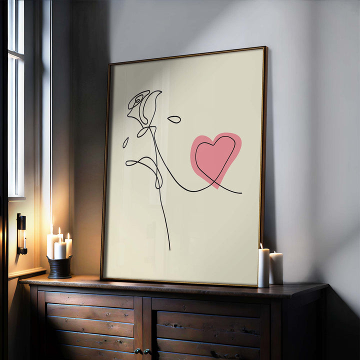 Rose & Heart Print