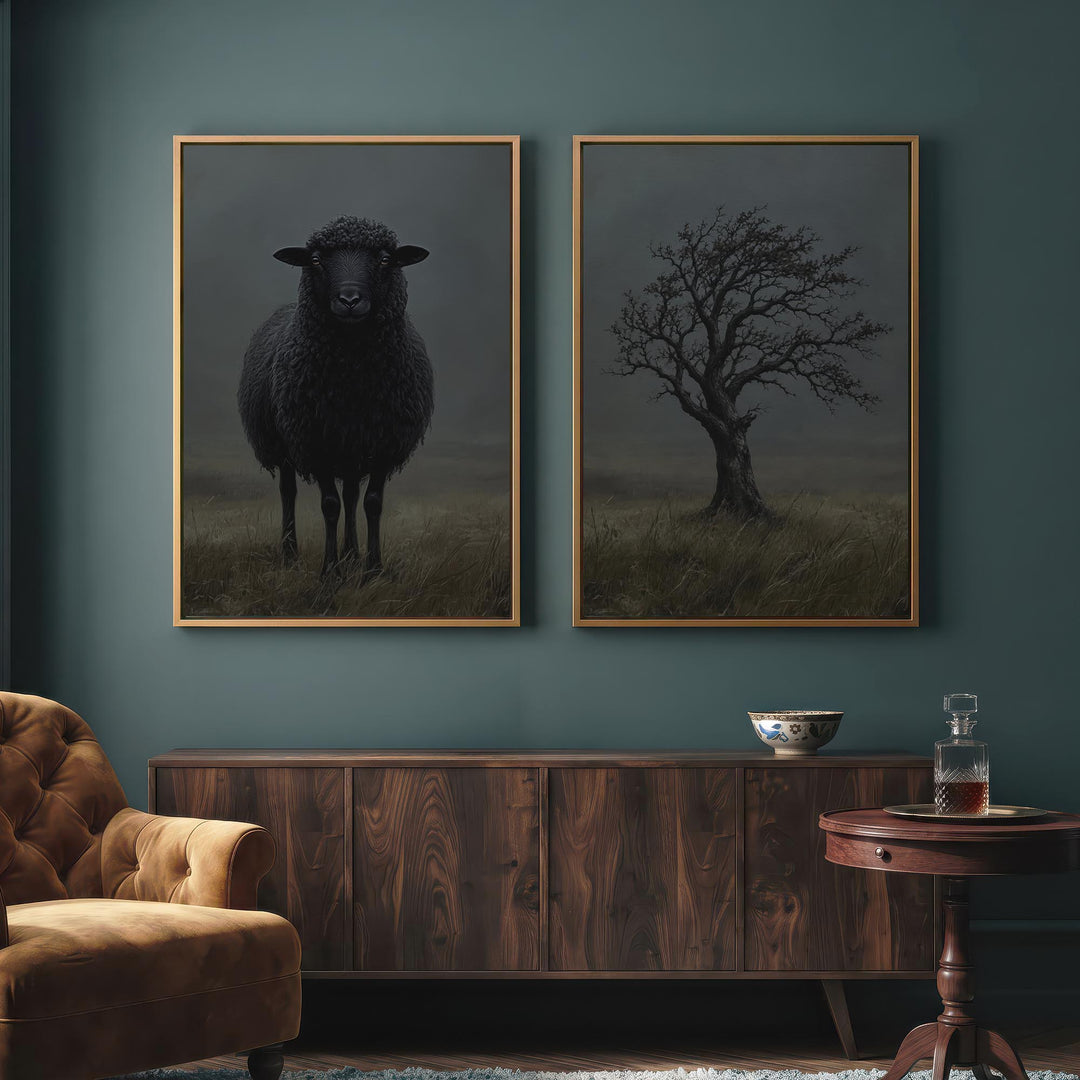 Black Sheep Set of 2 Prints Wall Art Moncasso