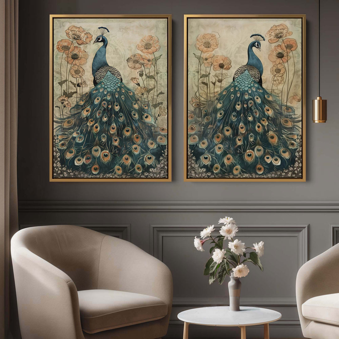 Enchanted Peacock Set of 2 Prints