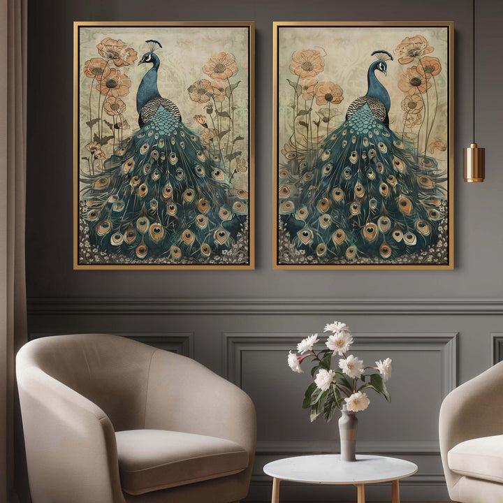 Enchanted Peacock Set of 2 Prints