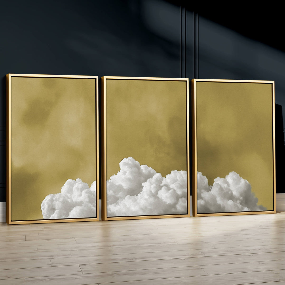 Sunbloom Fluffy Cloud Set of 3 Print Wall Art Moncasso