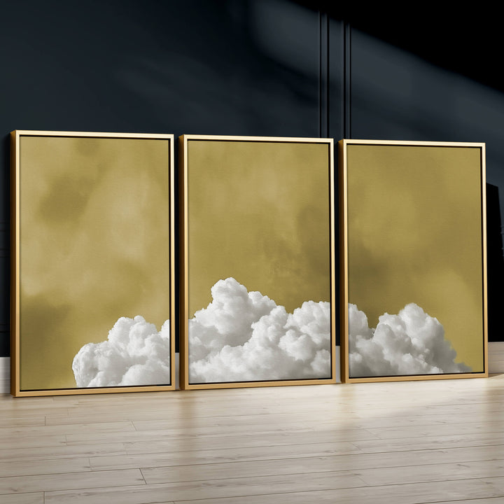 Sunbloom Fluffy Cloud Set of 3 Print Wall Art Moncasso