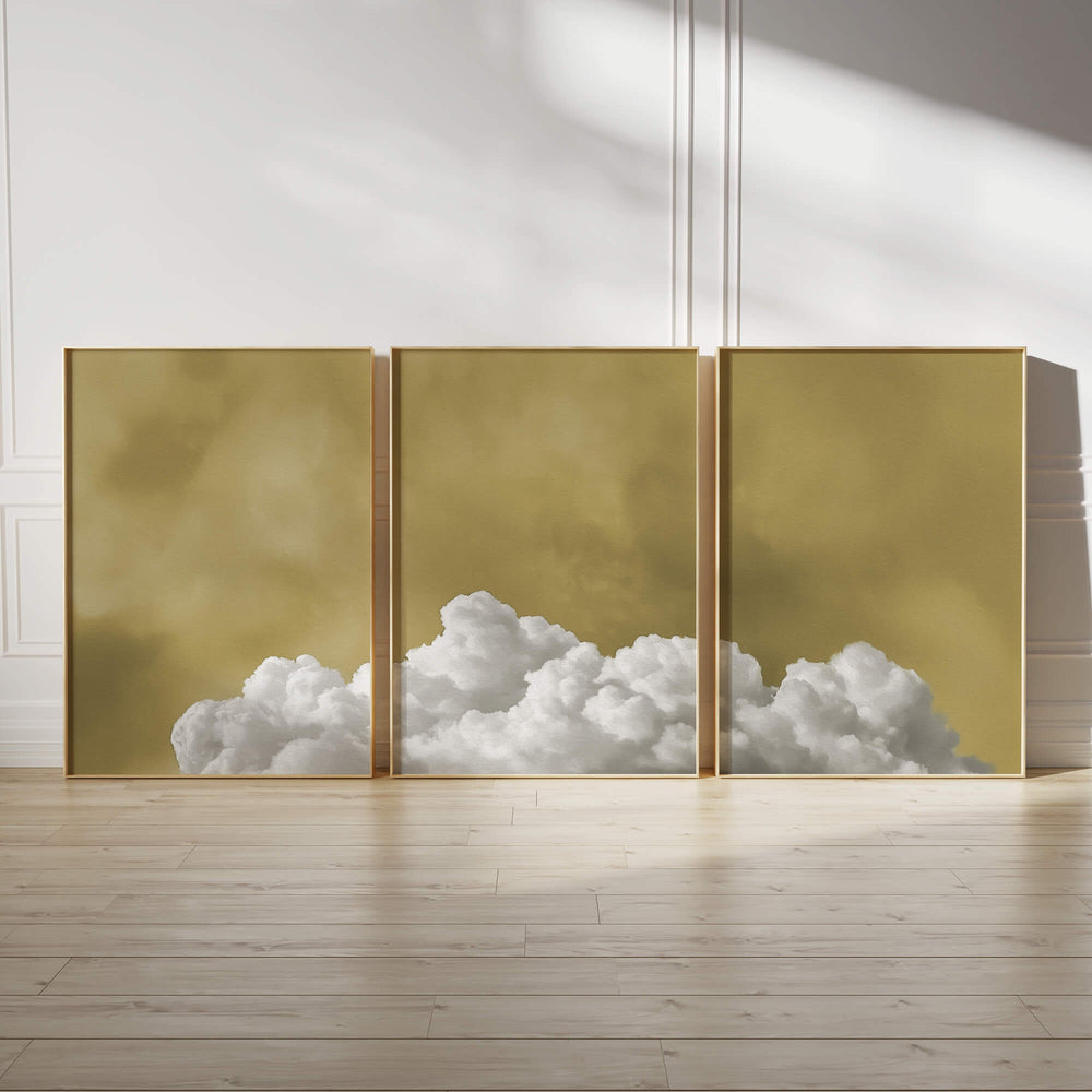 Sunbloom Fluffy Cloud Set of 3 Print Wall Art Moncasso