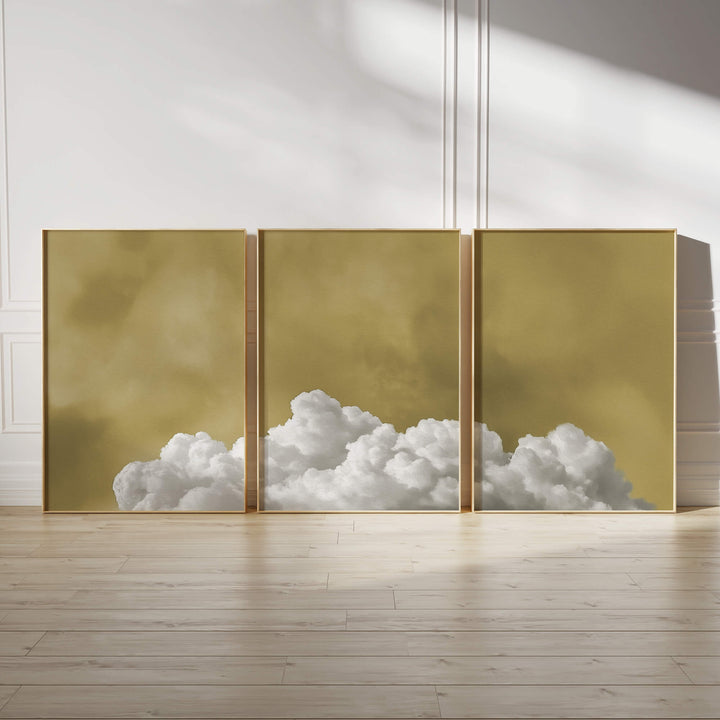Sunbloom Fluffy Cloud Set of 3 Print Wall Art Moncasso