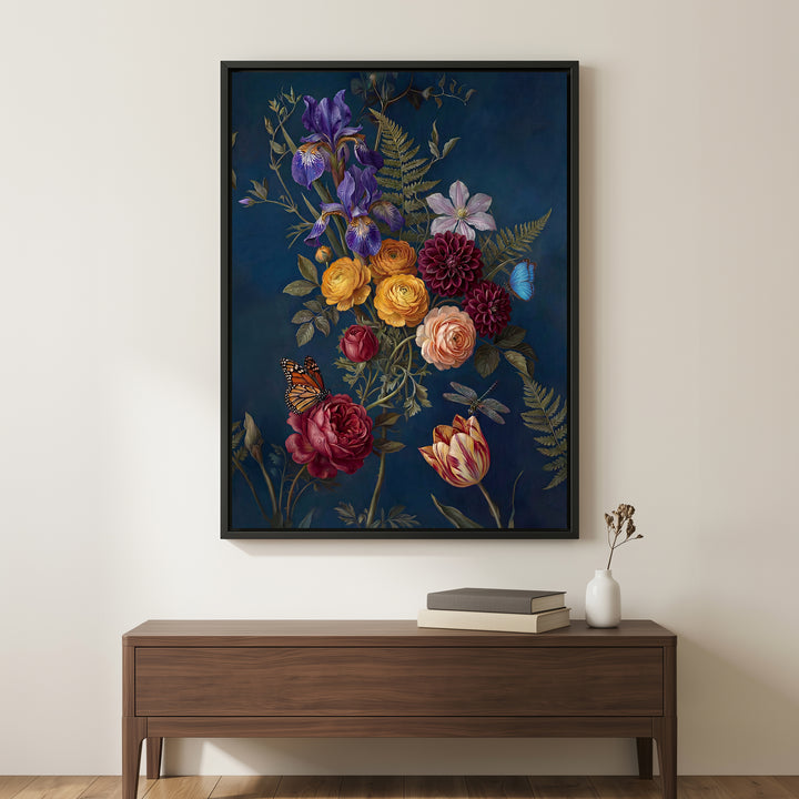 Indigo Botanical Print Wall Art Bilge Paksoylu