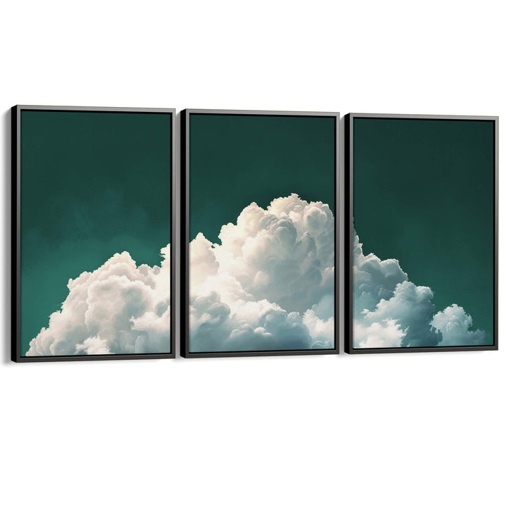 Teal Dream Set of 3 Prints Wall Art Moncasso