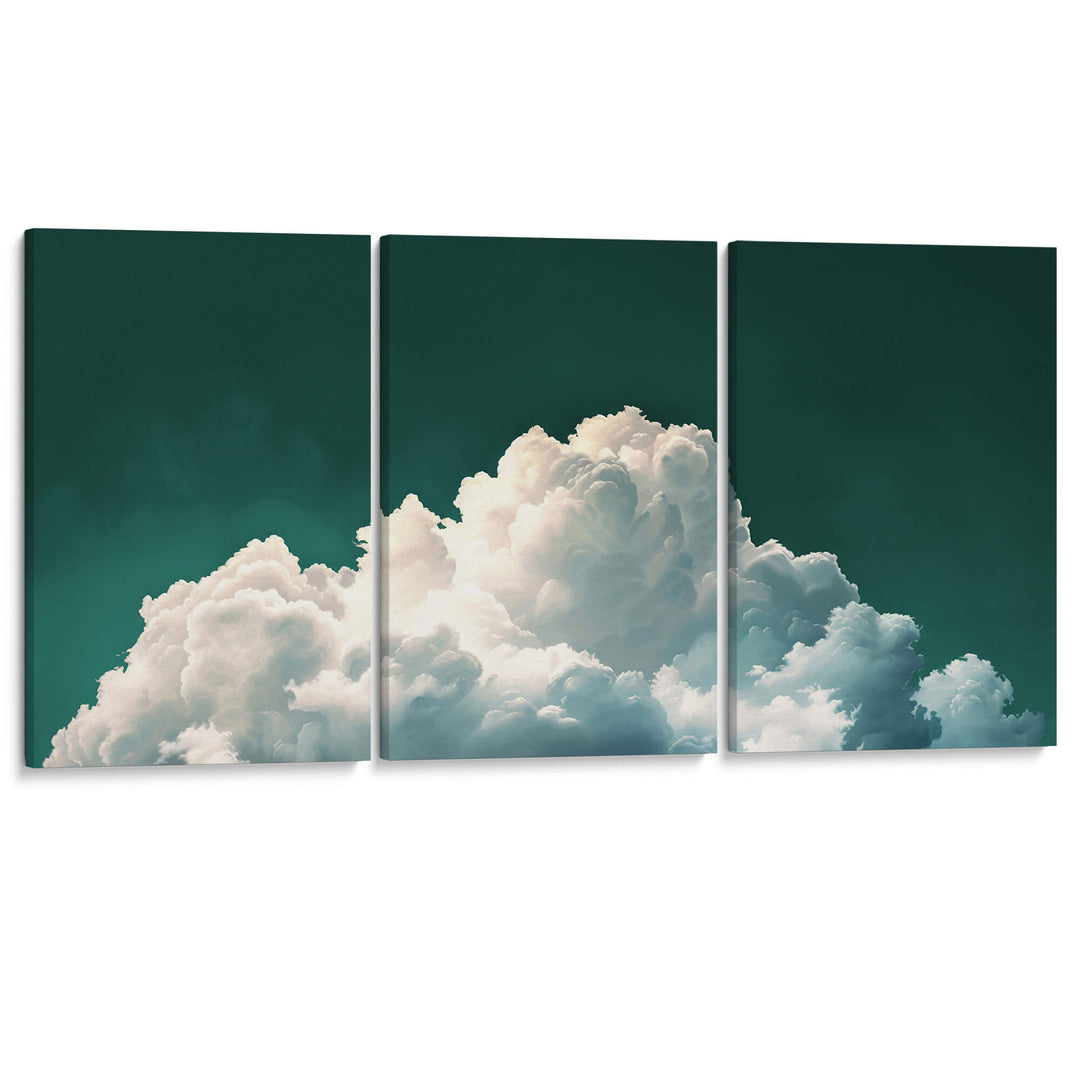 Teal Dream Set of 3 Prints Wall Art Moncasso