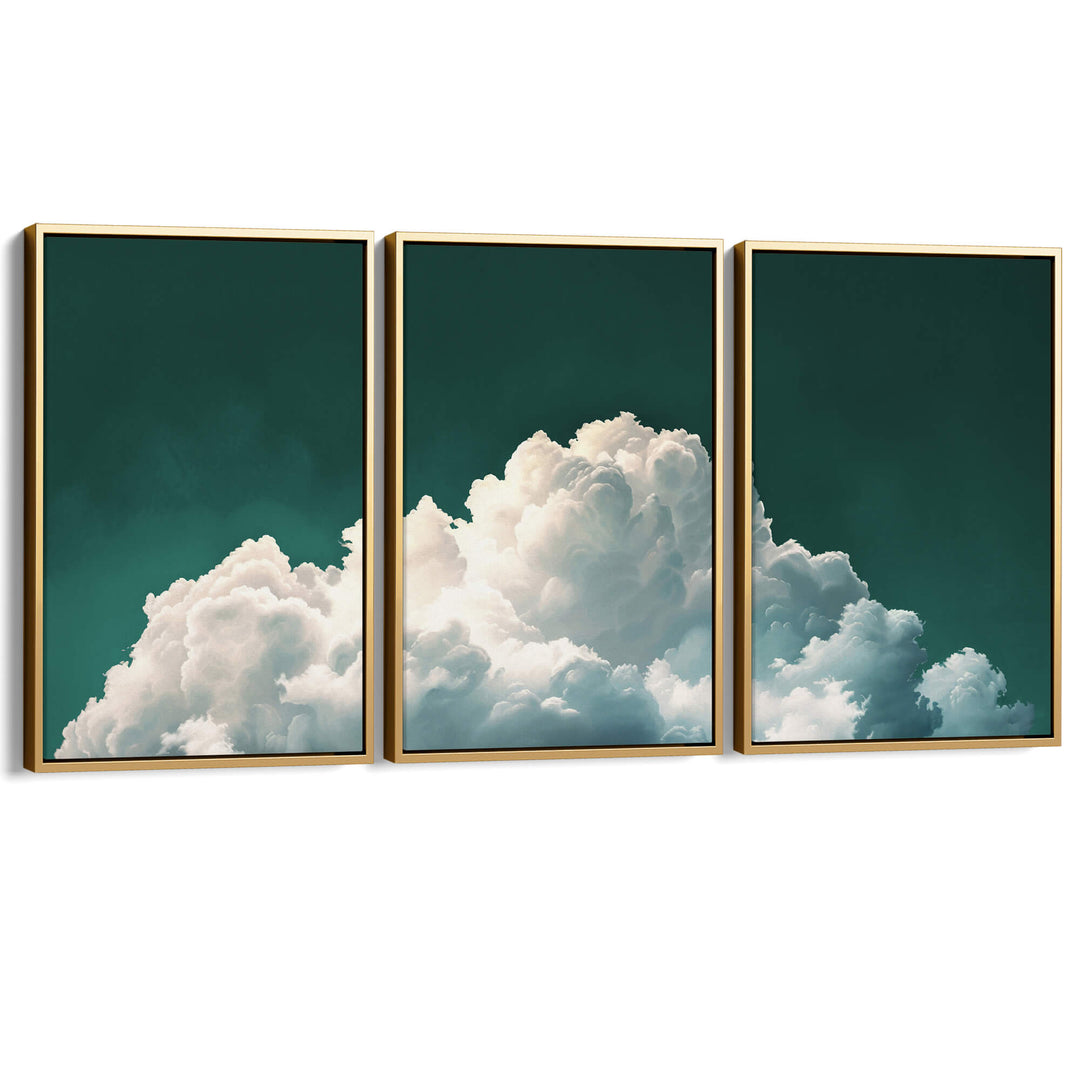 Teal Dream Set of 3 Prints Wall Art Moncasso