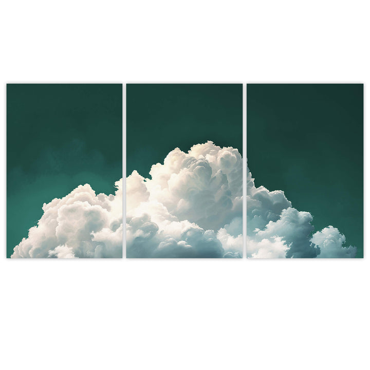 Teal Dream Set of 3 Prints Wall Art Moncasso
