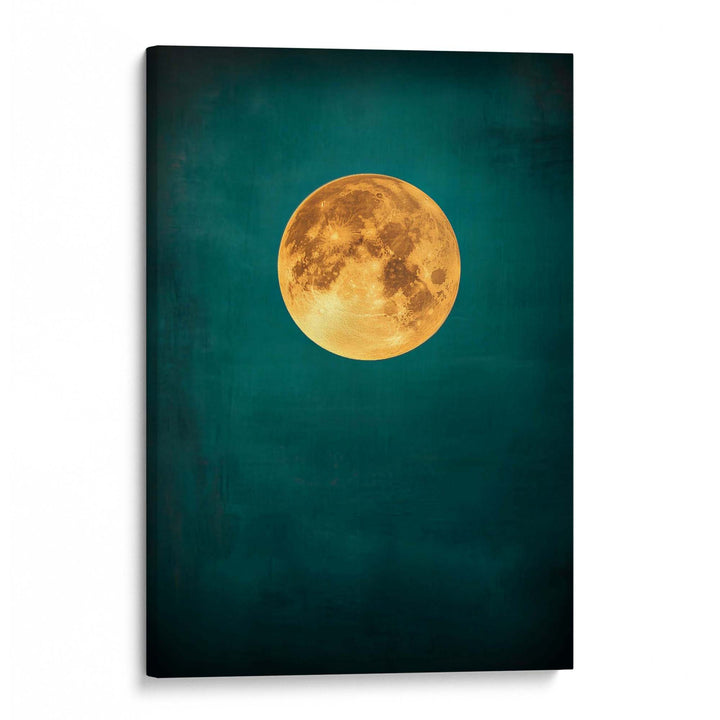 Teal Moonlight Print Wall Art Moncasso