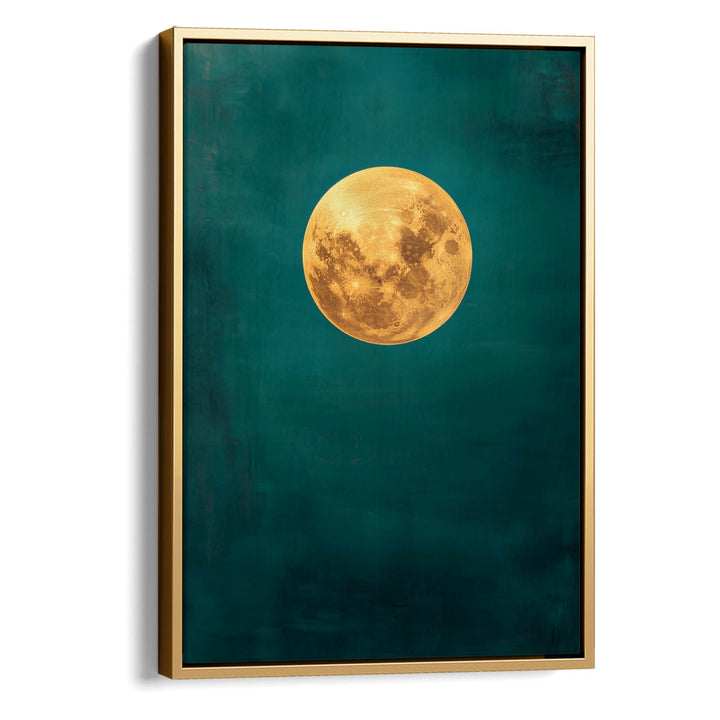 Teal Moonlight Print Wall Art Moncasso