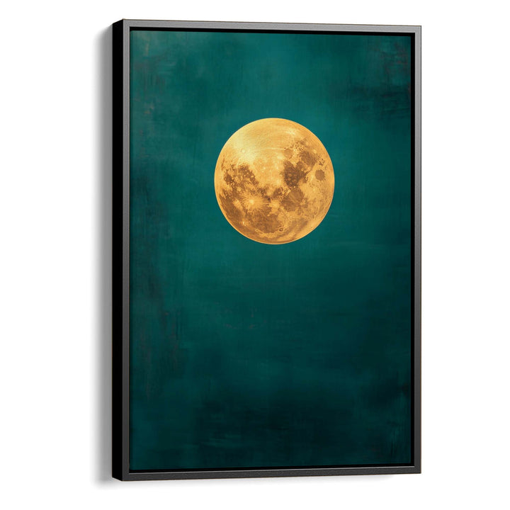 Teal Moonlight Print Wall Art Moncasso