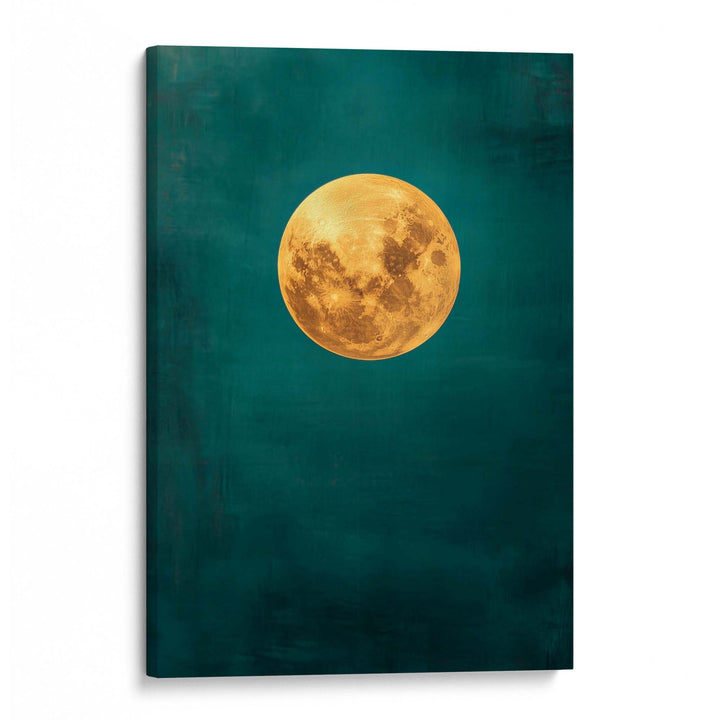 Teal Moonlight Print Wall Art Moncasso